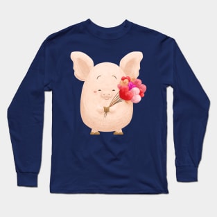 Valentine Pig Long Sleeve T-Shirt